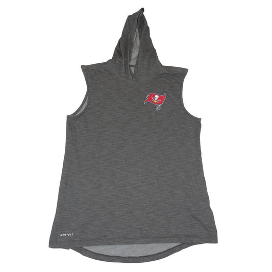 Nike Tampa Bay Buccaneers NFL Onfield Dri FIT Sleeveless Hoodie Gray Mens Large0