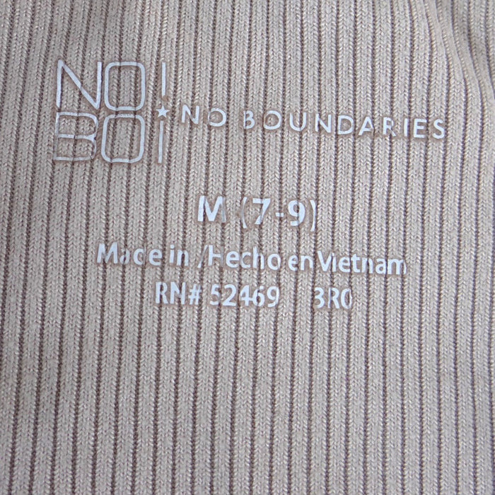 No Boundaries Ribbed Camisole Tank Top Tan Taupe Medium 7 9 Sleeveless Scoop1