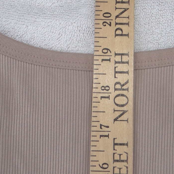 No Boundaries Ribbed Camisole Tank Top Tan Taupe Medium 7 9 Sleeveless Scoop5