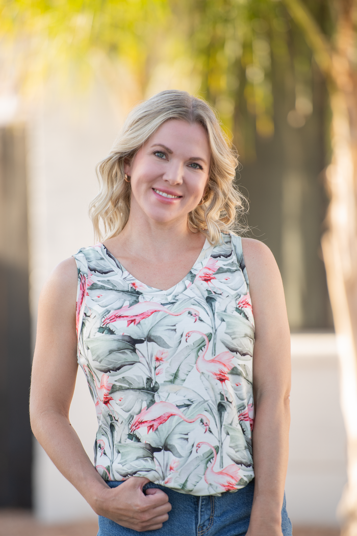 Noelle Tank - Flamingos