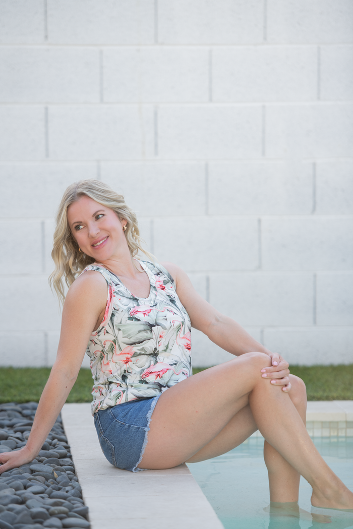 Noelle Tank - Flamingos