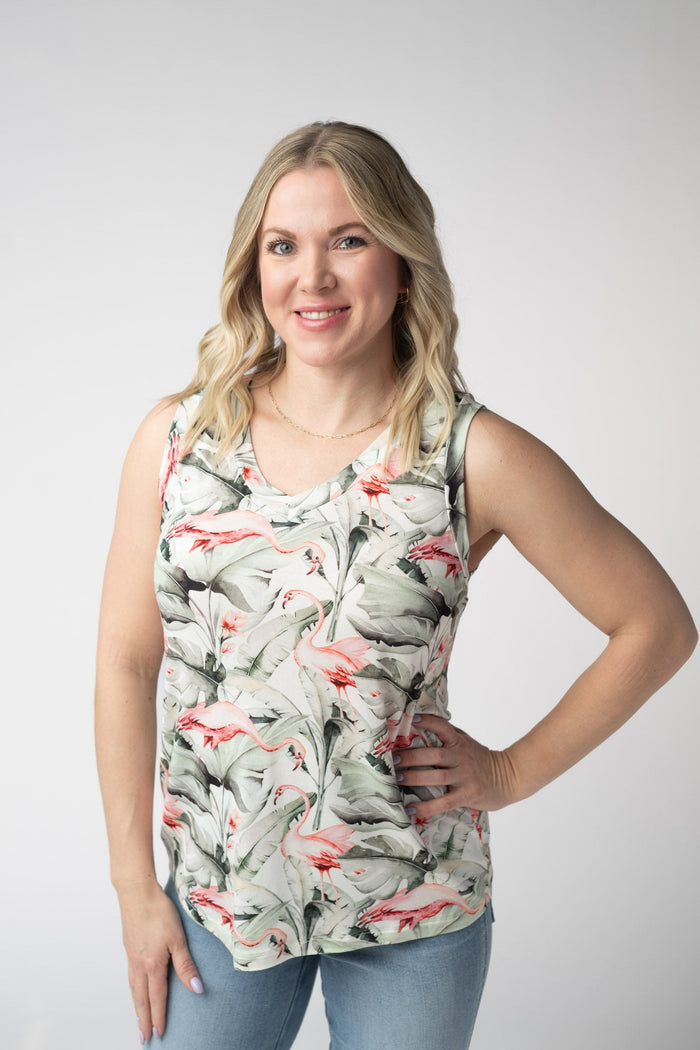 Noelle Tank - Flamingos
