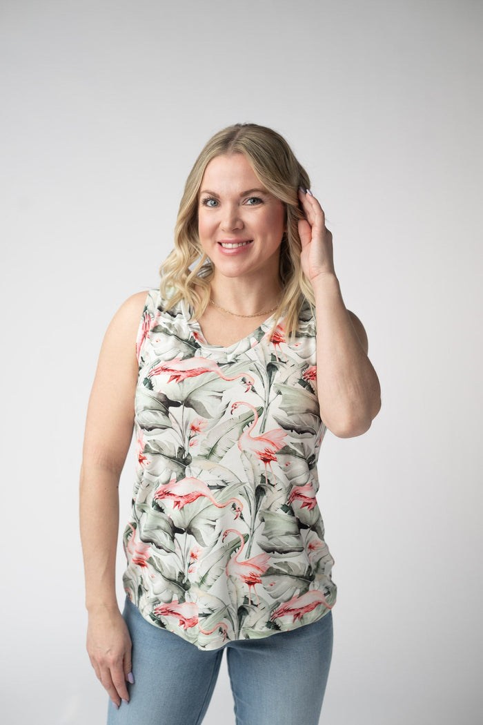 Noelle Tank - Flamingos