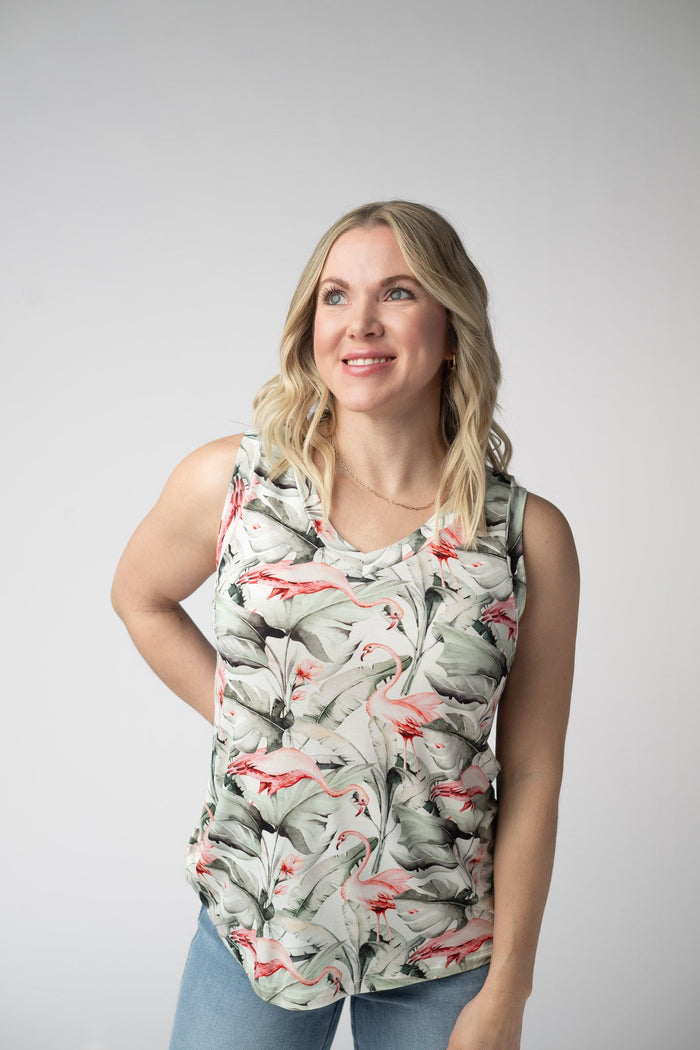 Noelle Tank - Flamingos