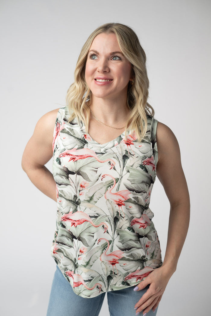 Noelle Tank - Flamingos