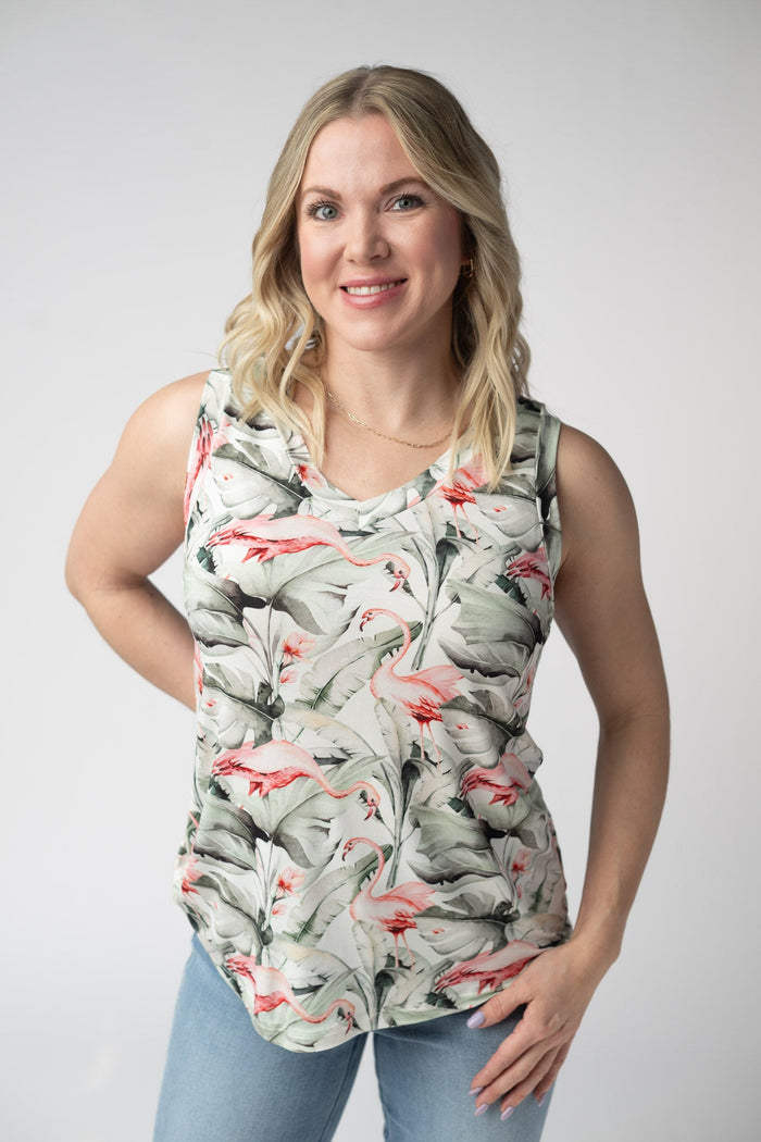 Noelle Tank - Flamingos