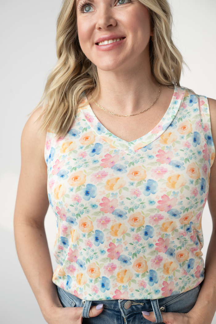 Noelle Tank - Petal Gardens