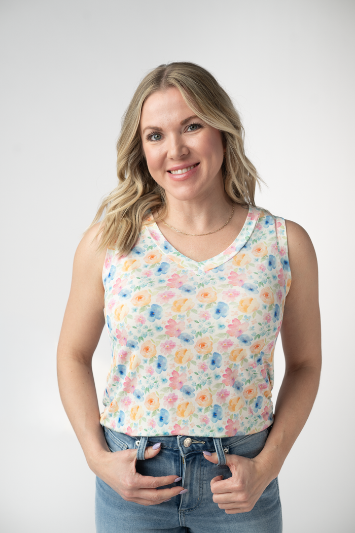 Noelle Tank - Petal Gardens