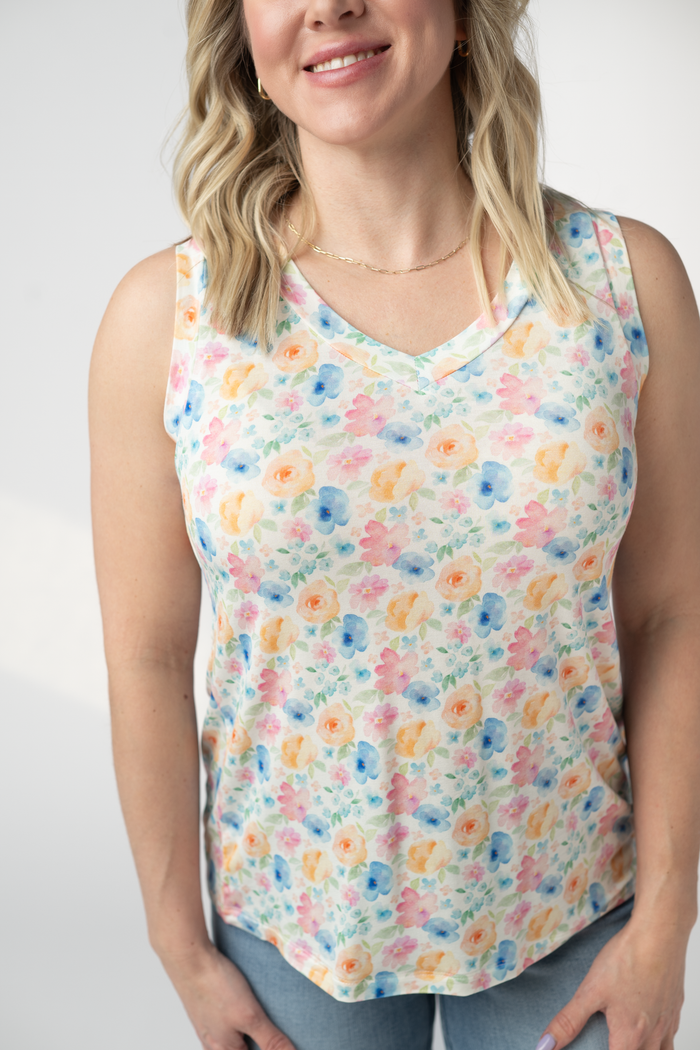 Noelle Tank - Petal Gardens