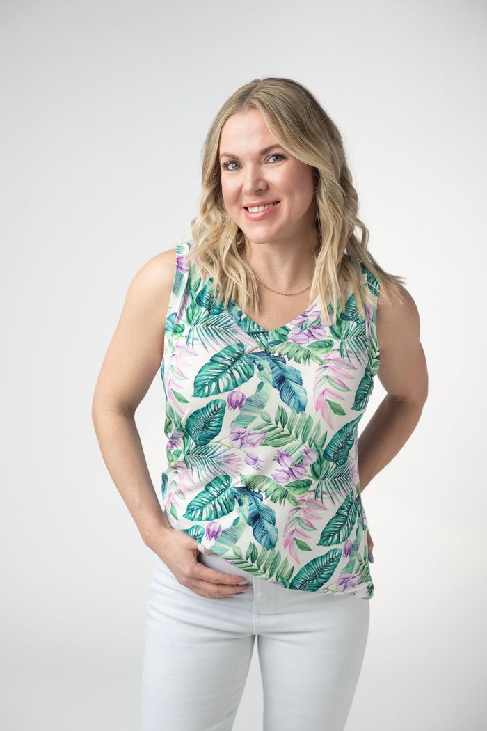 Noelle Tank - Tropical Leaf