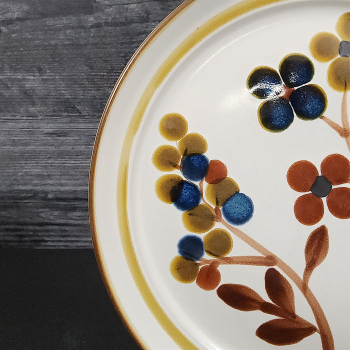 Noritake October Fest Salad Plate Stoneware Brown Blue Yellow Floral