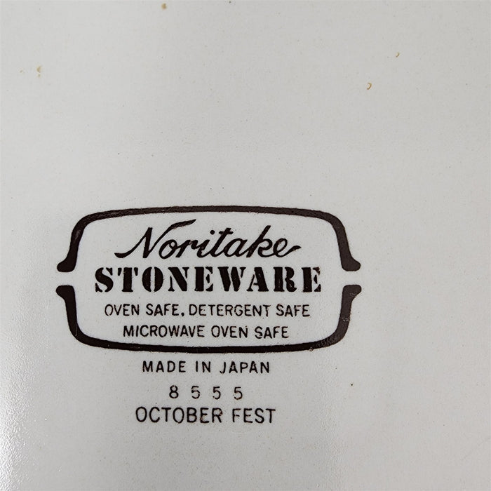 Noritake October Fest Salad Plate Stoneware Brown Blue Yellow Floral