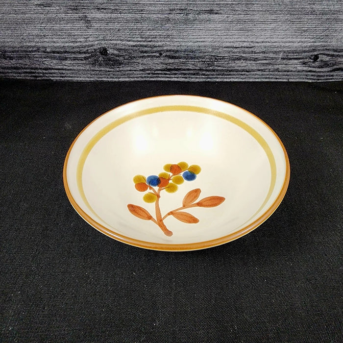 Noritake October Fest Soup Bowl Stoneware Brown Blue Yellow Floral