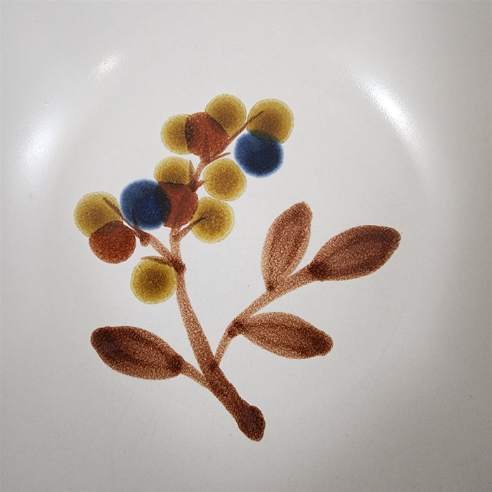 Noritake October Fest Soup Bowl Stoneware Brown Blue Yellow Floral