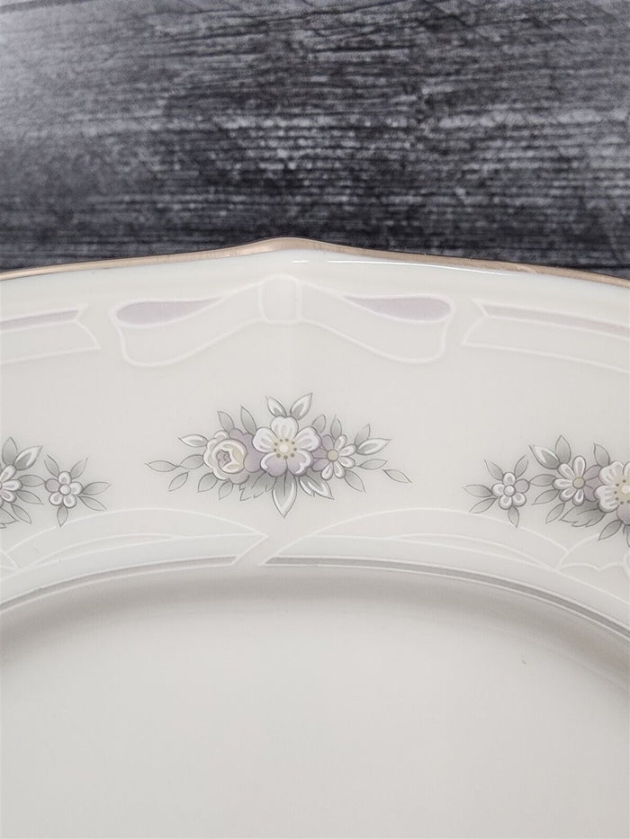 Noritake Southern Lace 4 Dinner Plate Set Ceramic China Vtg Ivory Flower Ribbons