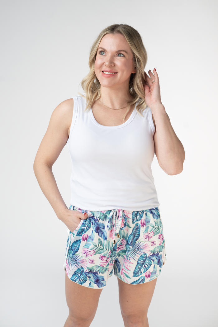 Nova Summer Shorts - Tropical Leaf