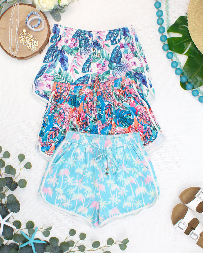 Nova Summer Shorts - Tropical Palm