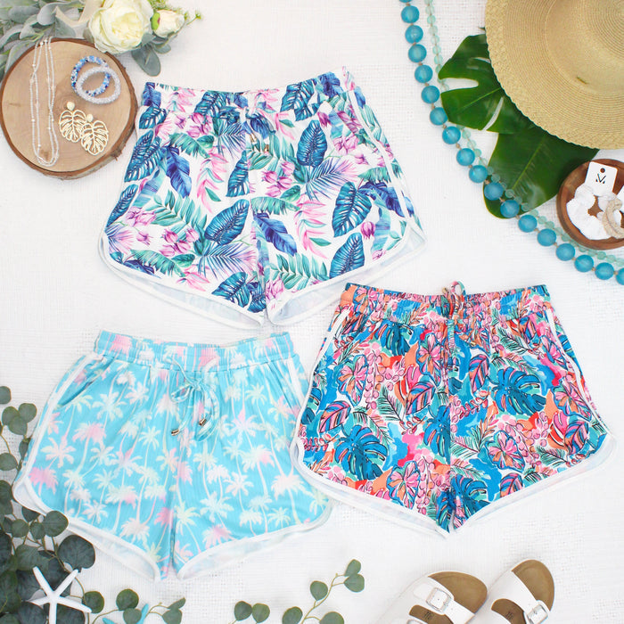 Nova Summer Shorts - Tropical Palm