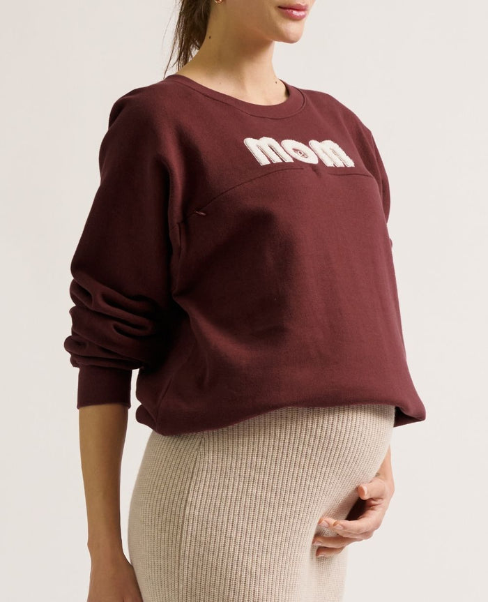 Nursing Sweatshirt Mom Plum