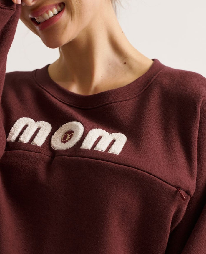 Nursing Sweatshirt Mom Plum