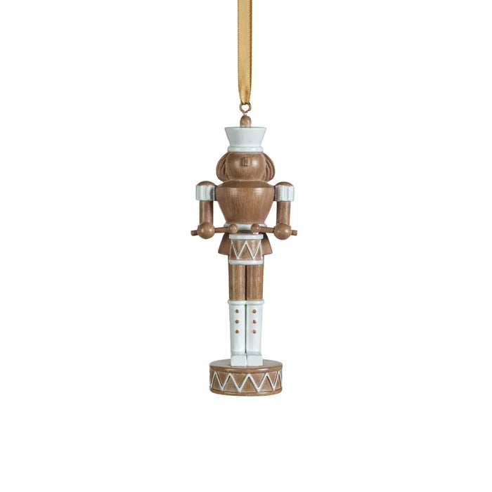 NUTCRACKER ORNAMENT WITH DRUM - BROWN