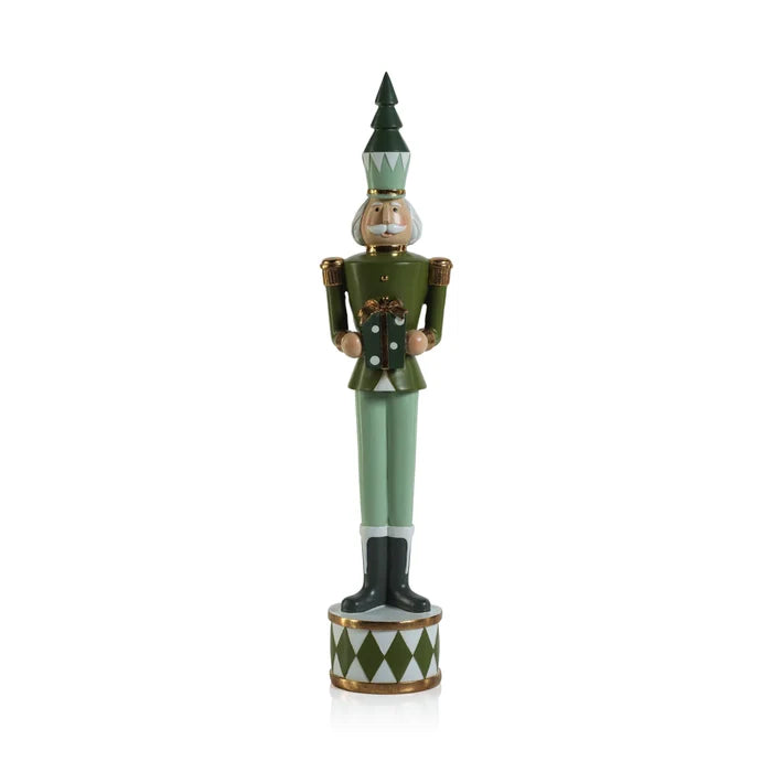 NUTCRACKER SOLDIER W/ GIFT BOX, 18.5
