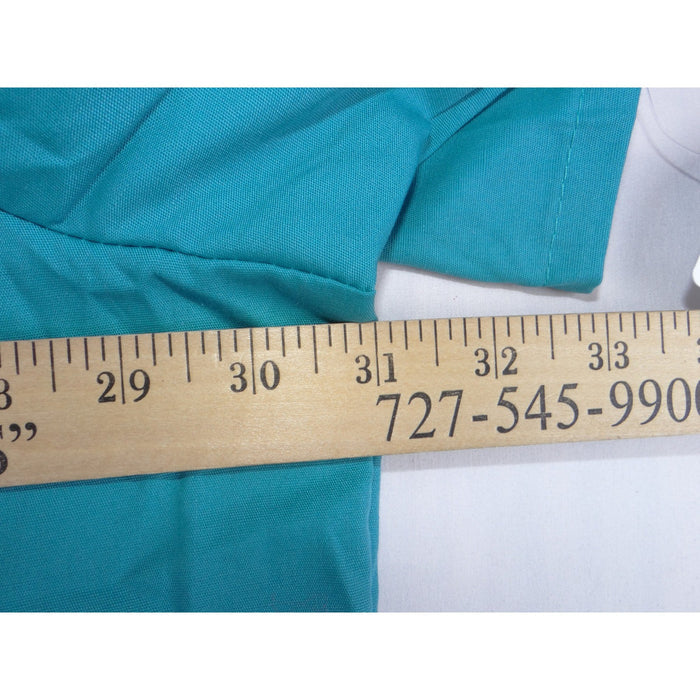 NWT Fundamentals White Swan Teal V Neck Scrub Top 4X Plus Size6