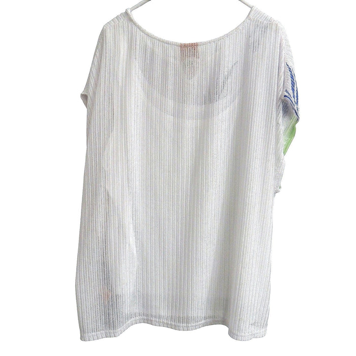 NWT Hearts of Palm Woman Blue Genie Top Tunic 3X Floral Tropical V Neck1