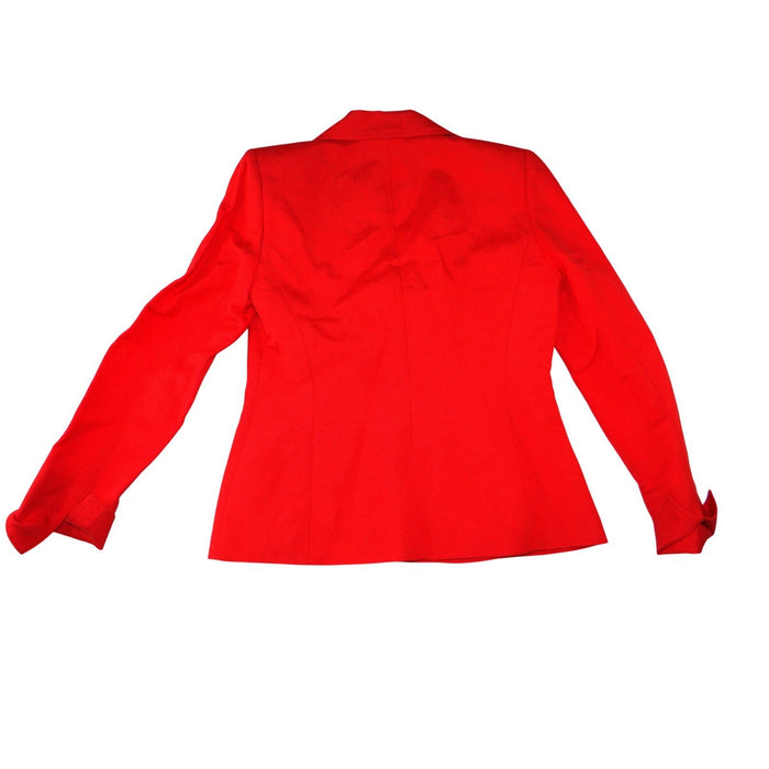 NWT Kasper Womens Red Two Button Blazer Suit Jacket Notched Lapel Size 44