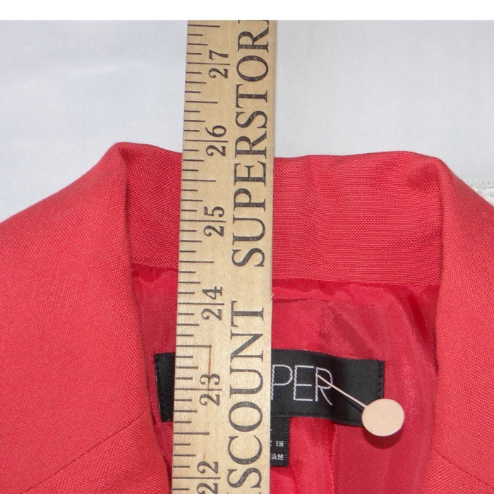 NWT Kasper Womens Red Two Button Blazer Suit Jacket Notched Lapel Size 46
