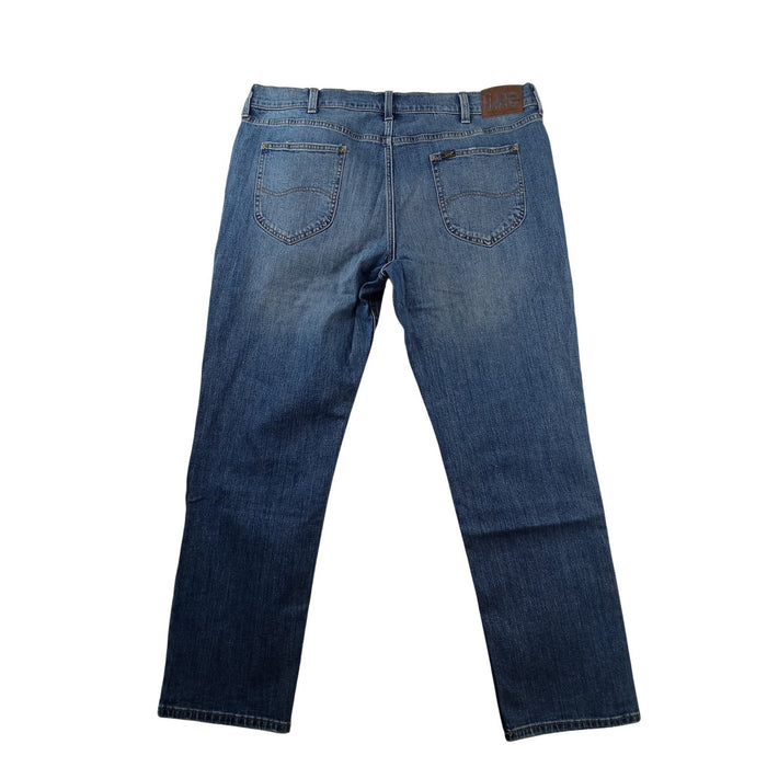 NWT Lee Mens Straight Fit Straight Leg Jeans Heath Blue 40x30 Premium Flex3