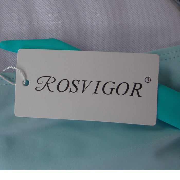 NWT Rosvigor Womens Plus Size 3XL Colorblock Bikini Set Purple Teal High Waist3