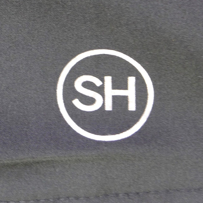 NWT Sag Harbor We Care Black V Neck Scrub Top Medical Uniform 4 Way Stretch Med5