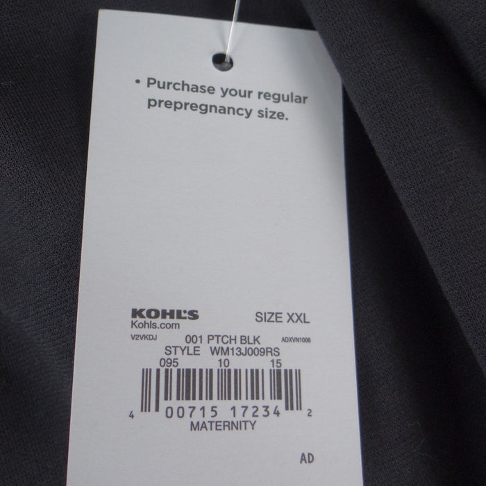 NWT Sonoma Goods For Life Maternity Flare Pants Black Over Belly XXL1