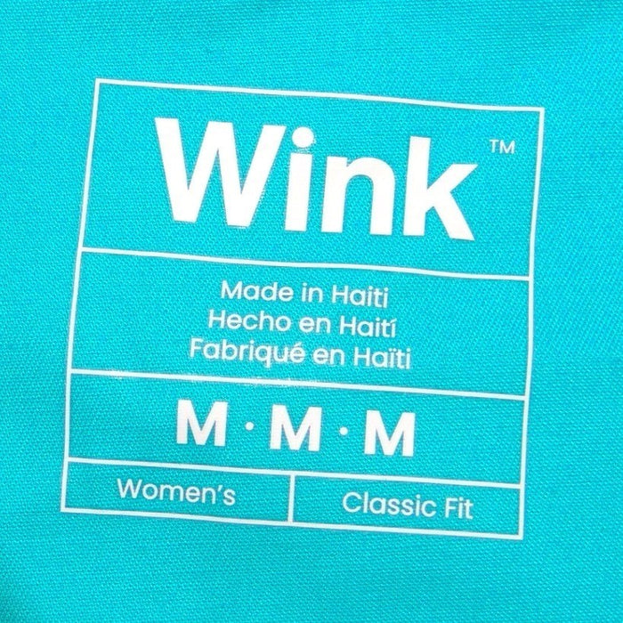 NWT Wink Womens Classic Fit V Neck Scrub Top Teal Blue Medium1
