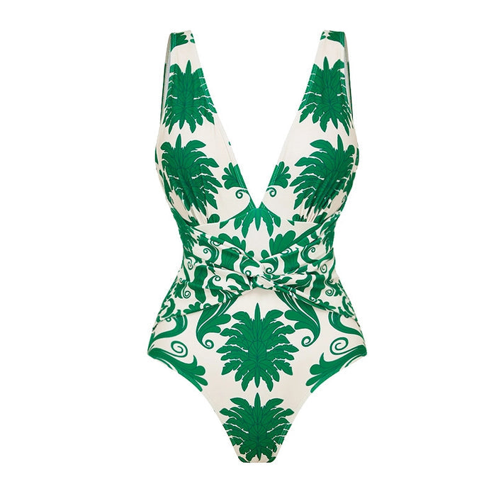 Oasis V- Neck Swimsuit Set - Green