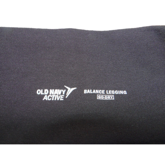 Old Navy Active Go Dry Balance Leggings Womens Large Black High Waisted 39042