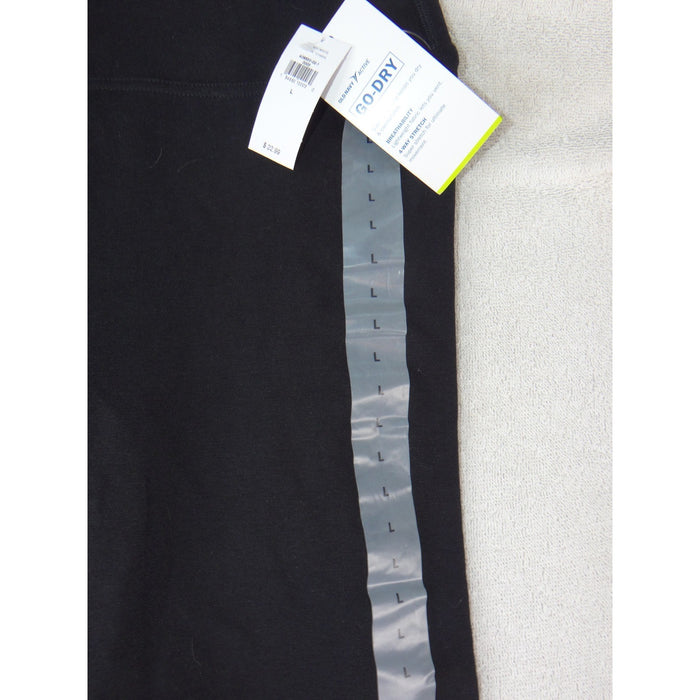 Old Navy Active Go Dry Balance Leggings Womens Large Black High Waisted 39044