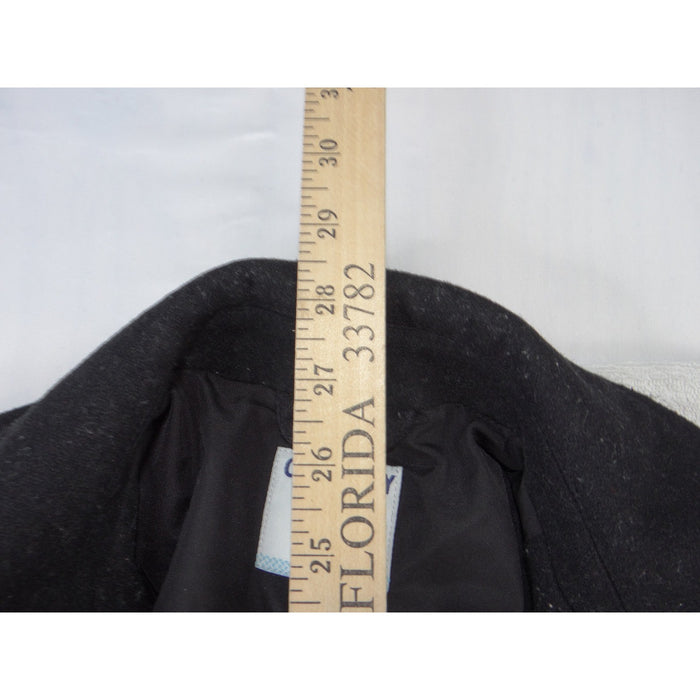 Old Navy Womens Black Wool Blend Double Breasted Pea Coat Jacket Small4