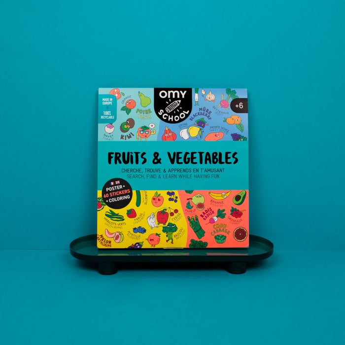 OMY School Fruits & Vegetables Poster + Stickers