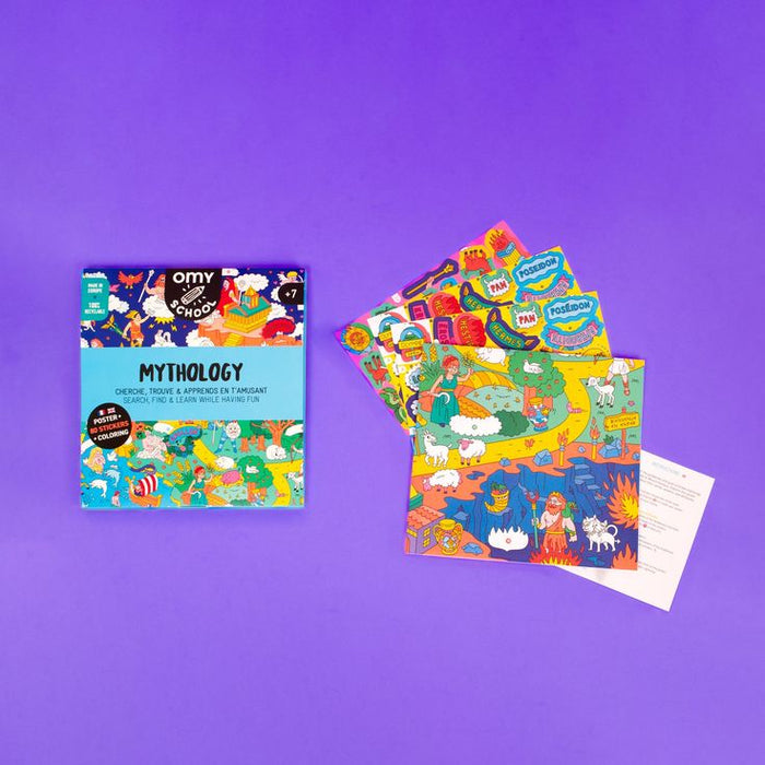 OMY School Mythology Poster + Stickers