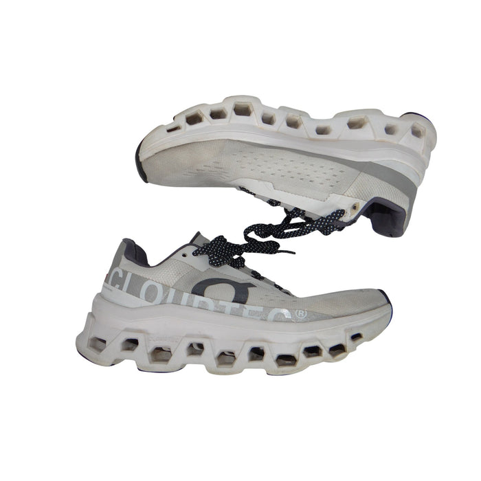On Cloudmonster Womens White Frost Running Shoes Size 7.50