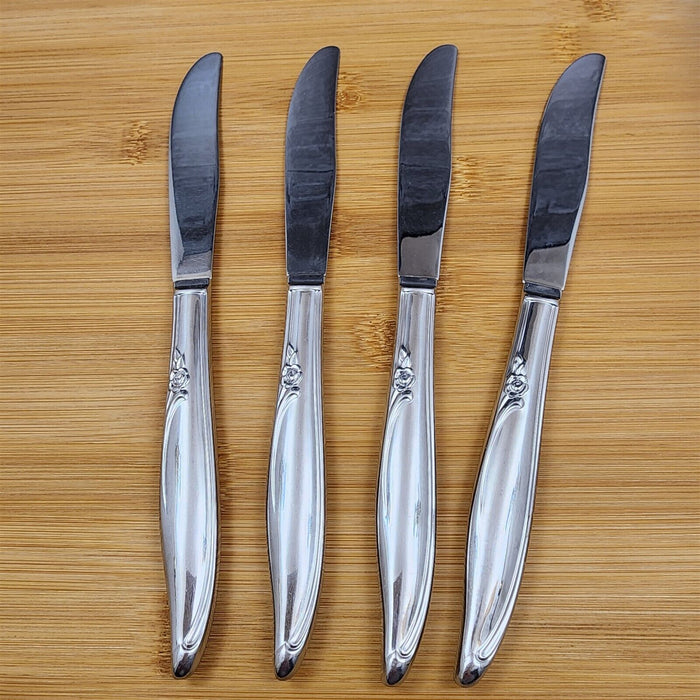Oneida Kenwood Forever Rose Knife Set of 4 Knives Community Stainless Flatware