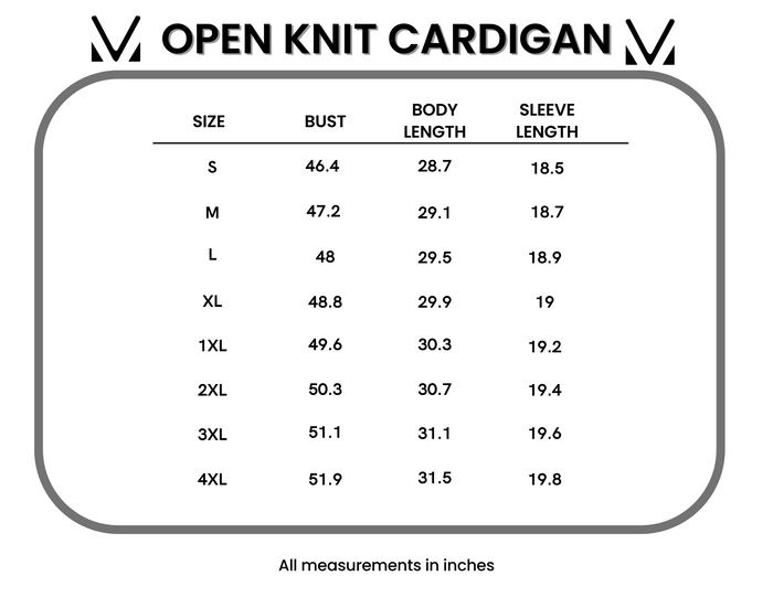 Open Knit Cardigan - Black