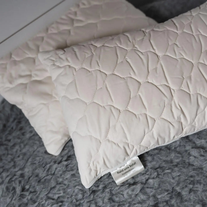 Oreiller naturel en laine de mouton et coton biologique Saling 40x60 cm