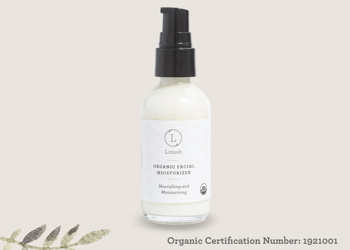 Organic Facial Moisturizer - Natural nourishing face cream jar overview | Lizush