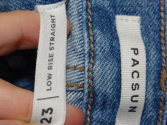 Pacsun Low Rise Straight Leg Jeans with Butterfly Print   Girls   Size 232