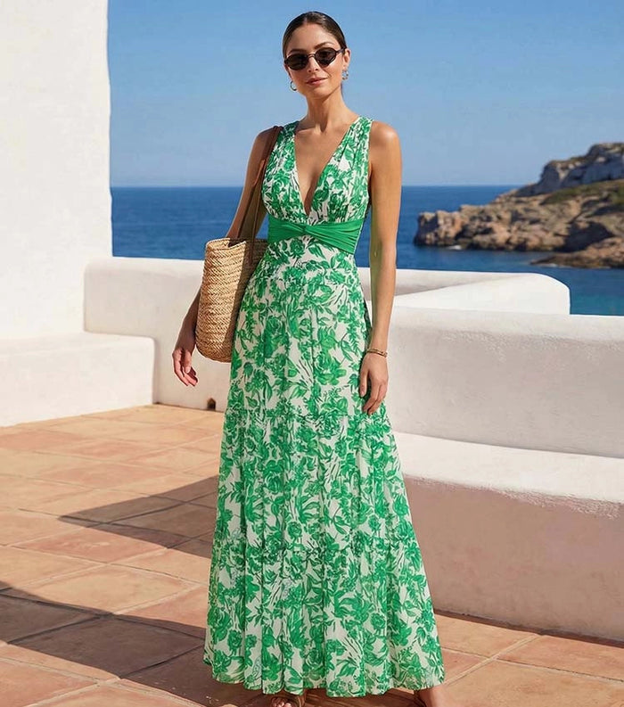 Palmira Umbrella Swimsuit Skirt - Green