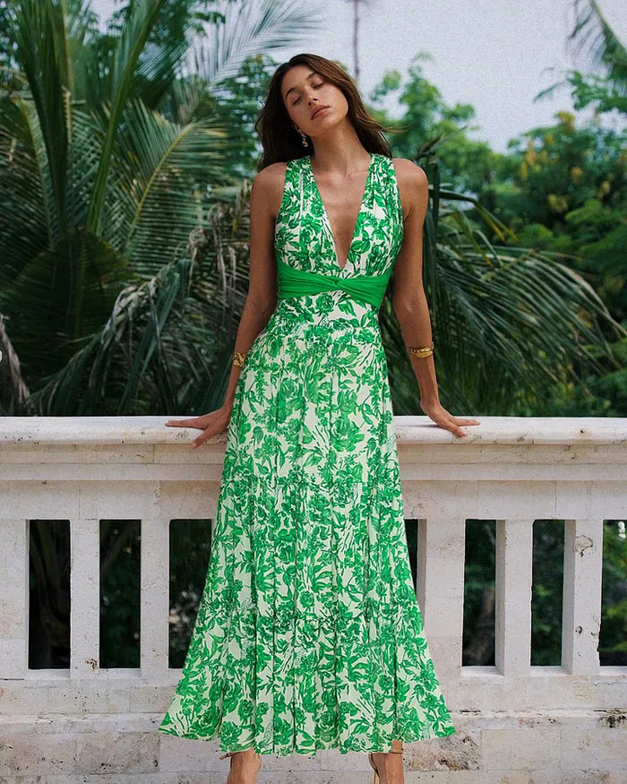 Palmira Umbrella Swimsuit Skirt - Green