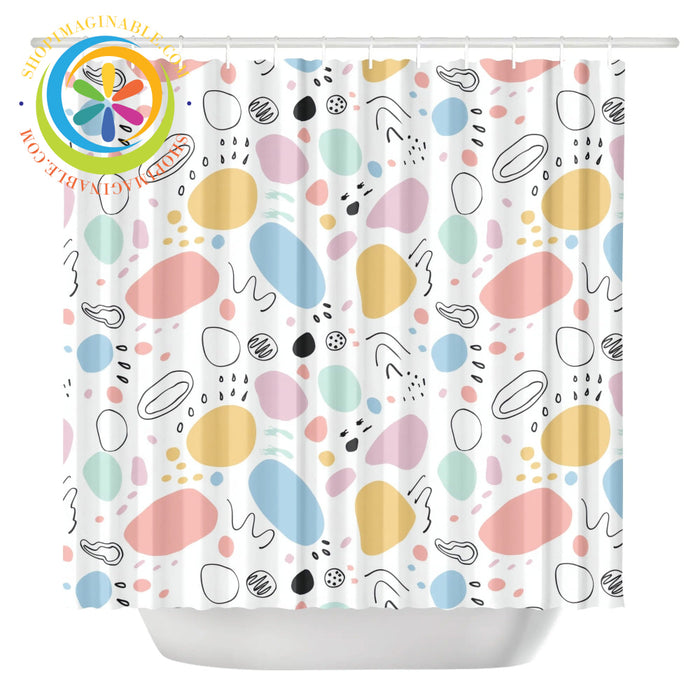 Pastel Abstract Shower Curtain